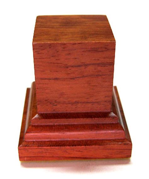 Wooden Base Stand Square 4x4 Bubinga Woodenbases For Modeling Wood