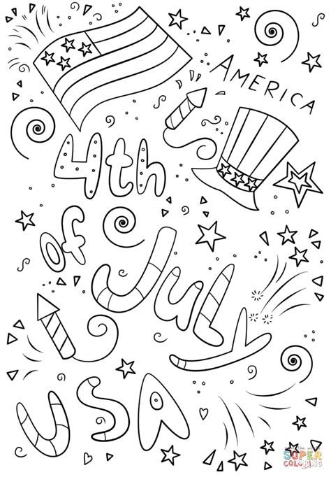 Free Fourth Of July Coloring Pages Printable Free Printable Templates
