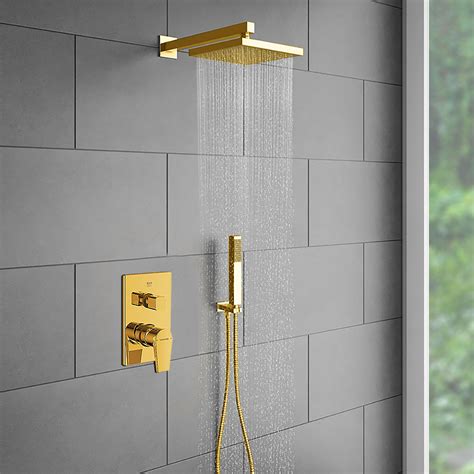 Gold Plated Shower Head Set V 2 Hand Shower 8 Juno Showers Touch Of Modern
