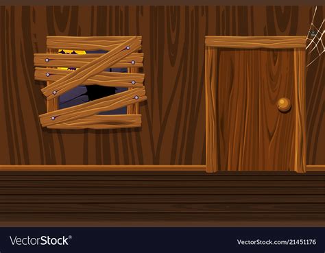 Wooden House Interior Room With Old Royalty Free Vector