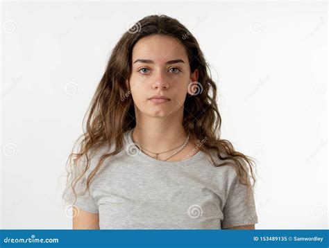 Close Up Portrait Of Teenager Female Suffering Depression Sad Face