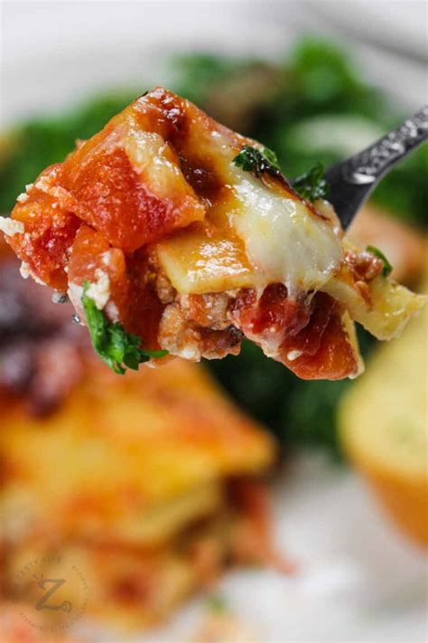 Skillet Lasagna Easy Comfort Food Recipe Our Zesty Life