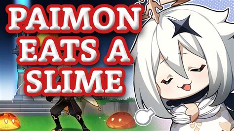 Paimon Brutally Eats Pyro Slime Genshin Impact Manga Youtube