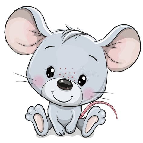 Cartoon Mouse Isolated On A White Background Stock Vector