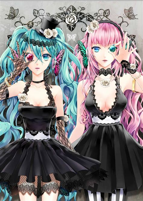 Hatsune Miku And Megurine Luka Vocaloid And 1 More Drawn By Cocoon