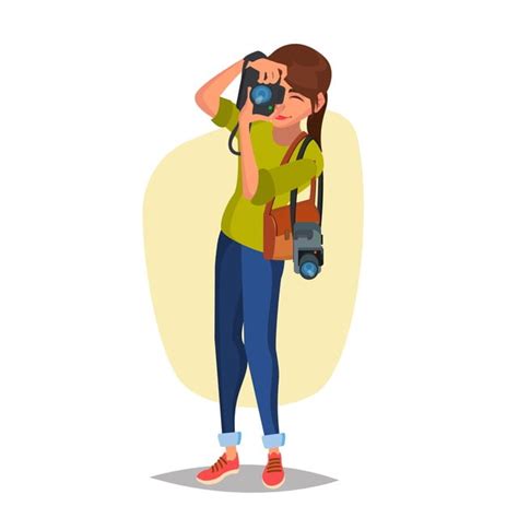 Photographer Taking Picture Clipart Transparent Background Female