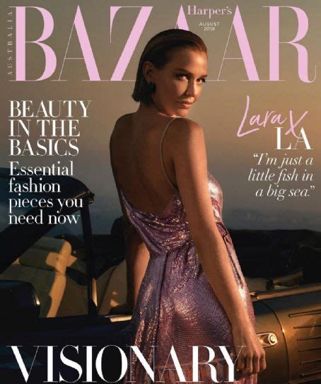 Lara Bingle Harper S Bazaar Magazine August 2018 Cover Photo Australia