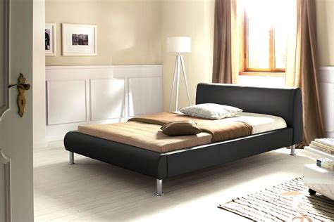 Bitte beachten sie, dass im lieferumfang nur ein bettrahmen, aber keine matratze enthalten ist. Polsterbett Bett 140x200 schwarz Kunstleder Singlebett ...
