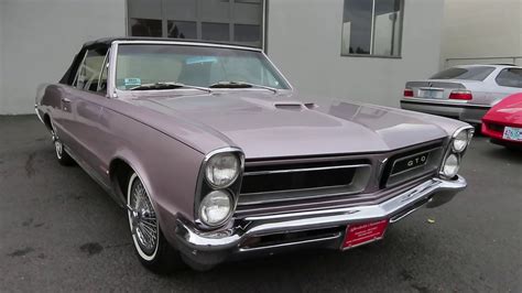 1965 Pontiac Gto 4 Speed Convertible Factory Irish Mist For Sale