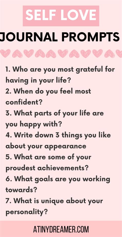 38 Wonderful Journal Prompts For Self Love Atinydreamer