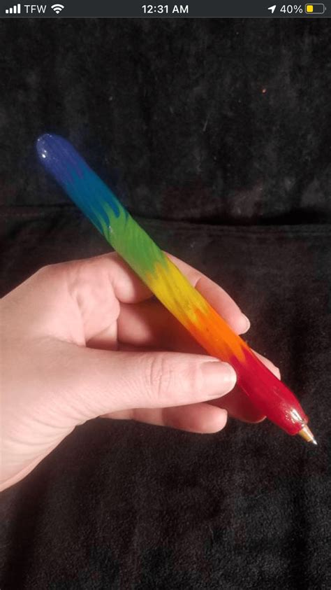 Rainbow Glass Writing Pen Grand Design Glass