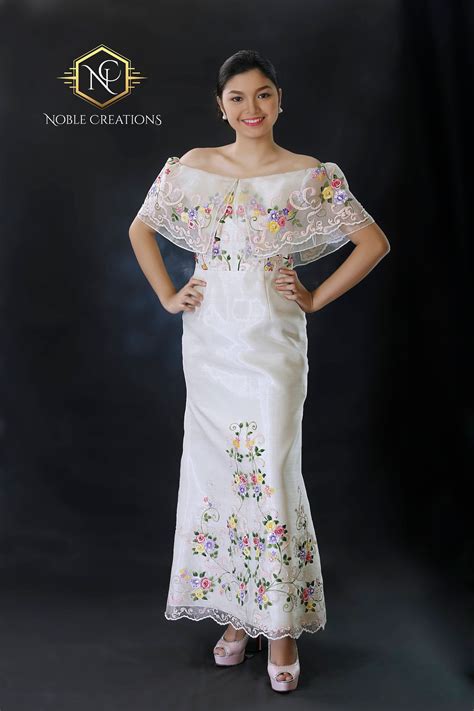 Filipiniana Dress Embroidered Mestiza Gown Filipino Barong Filipiniana Dress Modern Filipiniana