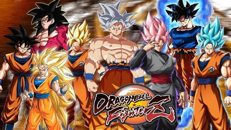 Todas Las Transformaciones De Goku En Dragon Ball Fighterz Youtube