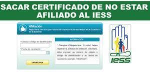 Certificado de No Afiliación al IESS Ecuador Noticias