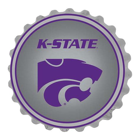 Kansas State Wildcats K State Bottle Cap Wall Sign