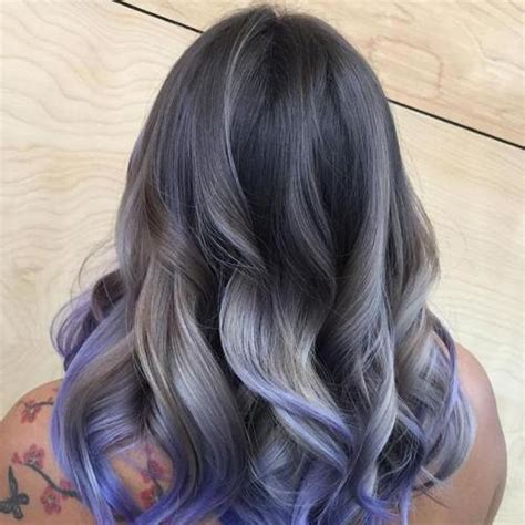 But don't expect huge changes because it can't lighten your dark hair or completely color grey hair. Ash blonde and purple balayage for dark brown hair ...