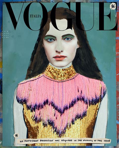 illustrations for the first time on vogue italia january 2020 covers fashionotography
