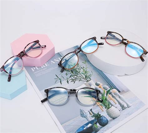Eyeguard 4 Pack Reading Glasses Blue Light Blocking Spring Hinge Women Readers 4 Pack Mix 175