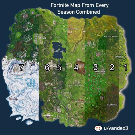 I Combined The Fortnite Battle Royale Map From Every Season Into One 134