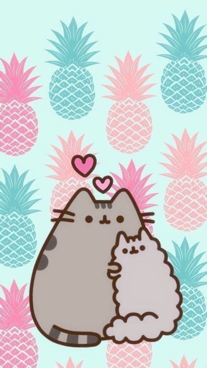 Pusheen And Stormy Summer Pineapple And Cute Wallpaper