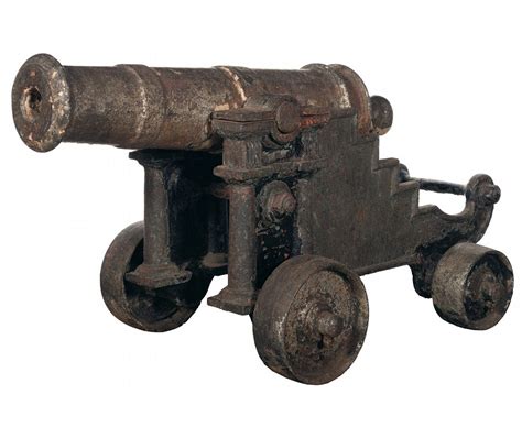 Fine 1800s Style Fortification Salute Cannon With Metal Carriage