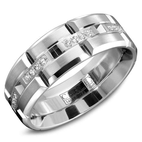 18kt 7 5mm Diamond Mens Wedding Band Jupiter Jewelry Inc