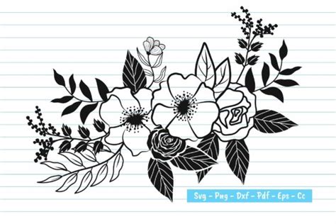 Flower Bouquet Svg Flower Svg Cut Files Graphic By Dakhashop Creative