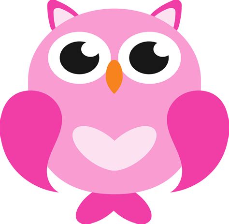 Pink Owl Clip Art