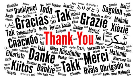 Thank You Illustration Word Cloud In Different Languages Stock