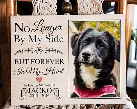Dog Memorial Frame Dog Loss T Print On Wood Pet Memorial Pet