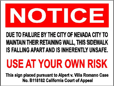 Journal Of Sign Designs And Proofs Use At Your Own Risk Notice Sign