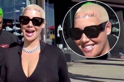 Amber Rose Debuts Huge Face Tattoo Dedicated To Sons Sebastian And Slash