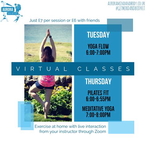 Our New Virtual Classes Aurora Mind And Body Ltd