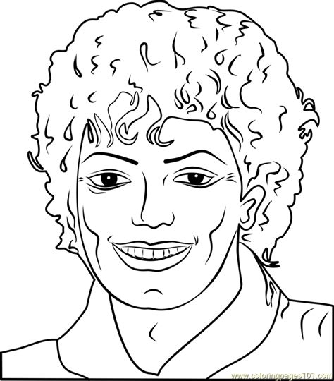 Michael Jackson By Andy Warhol Coloring Page For Kids Free Andy