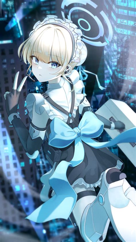 Arch A Toki Blue Archive Blue Archive Absurdres Highres Girl Blue Eyes Blue Ribbon