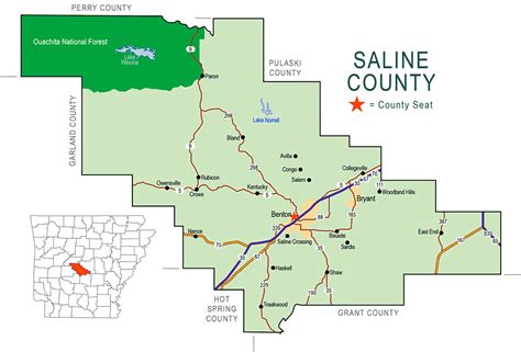 Saline County Map Encyclopedia Of Arkansas