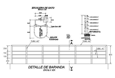 Balcony Railing Detail Drawing Stated In This Autocad File Download
