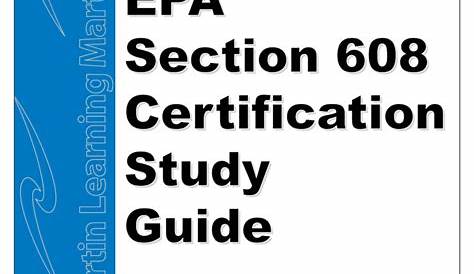 EPA EPA Section 608 Certification Certification Study Guide EPA