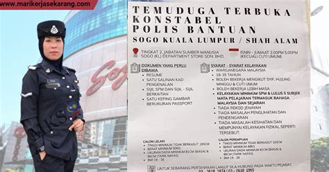 Syarat Kelayakan Inspektor Polis Permohonan Jawatan Inspektor Polis