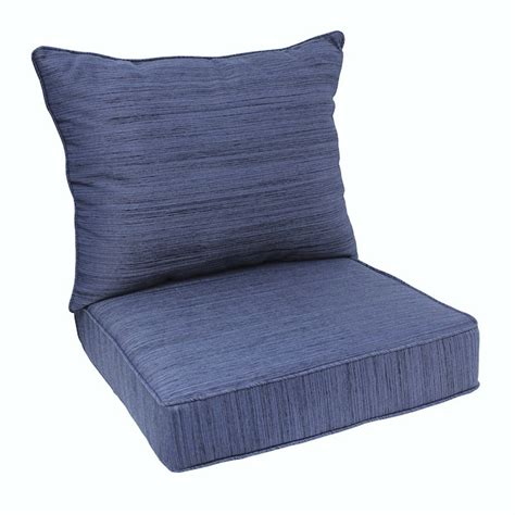 Allen Roth Outdoor Cushions 2 Piece Navy Deep Seat Patio Chair