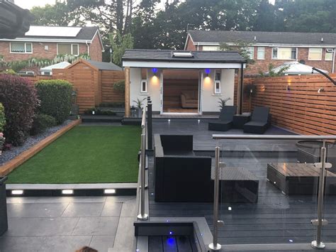 Use the corner area as the garden spot. Garden Rooms Summer Houses Liverpool | Abel Landscaping
