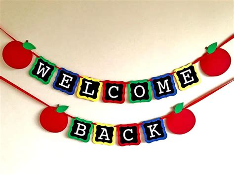 Welcome Back Banner Welcome Banner First Day Of School Teacher