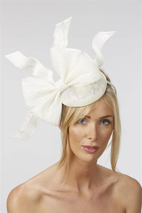 Ivory Sinamay Fascinator Races Hats Wedding Hat Womens Fascinators