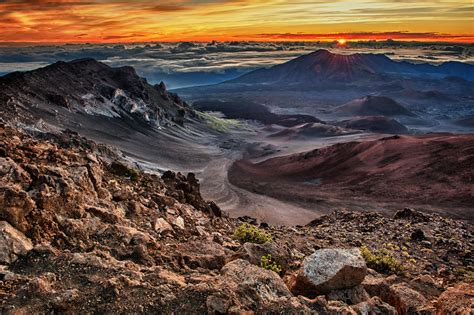 Psbattle Sunrise Over Haleakala Crater Haleakala National Park Maui