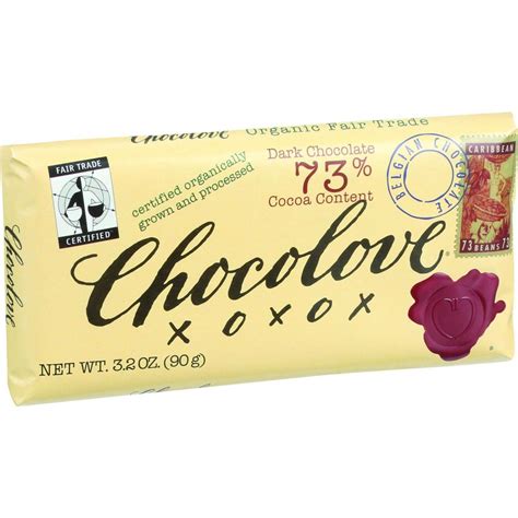 Chocolove Xoxox Premium Chocolate Bar Fair Trade Organic Dark
