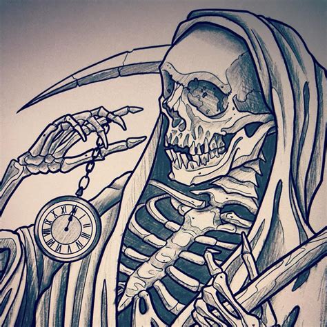 Reaper Tattoo Design Reaper Tattoo Grim Reaper Tattoo Black And