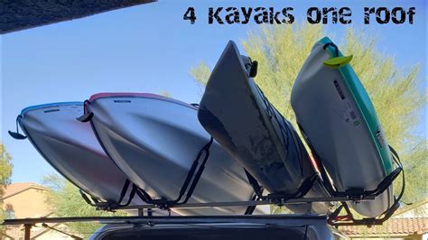 Kayak Rack 4 On The Roof Youtube