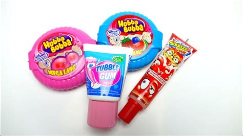 Hubba Bubba Bubble Gum Tape And Tubble Tube Gum And Squeeze Candy Youtube