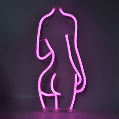 Buy Oreilet Led Lady Back Neon Sign Naked Sexy Lady Body Neon Lights Room Wall Decor Bright