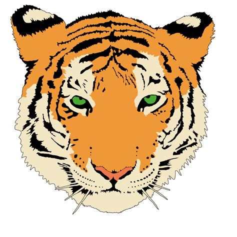 Tiger Coloring Page Clip Art At Vector Clip Art Online